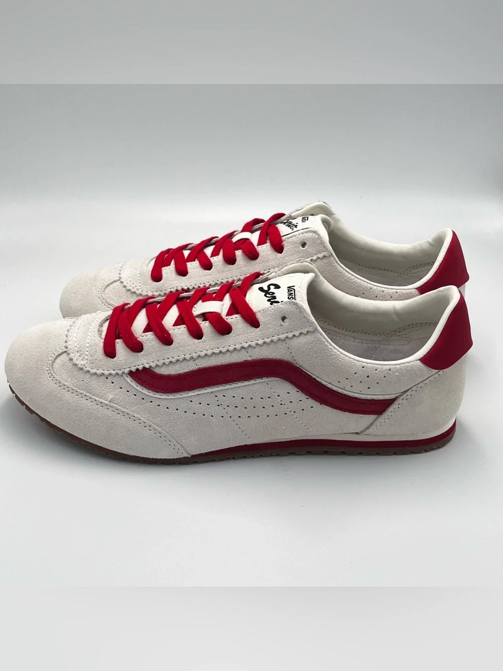 Vans Super Lowpro Suede Marshmallow Racing Sneakers Retro Men’s 9.5 Women’s 11